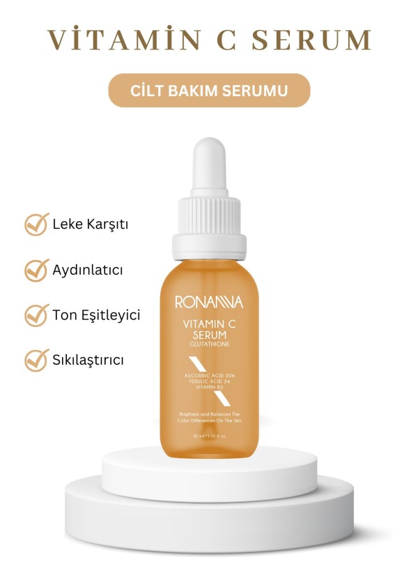 Ronanna C Vitamini Serum - Leke Karşıtı, Cilt Aydınlatıcı, Yenileyici Ve Cilt Tonu Eşitleyici - 30ml