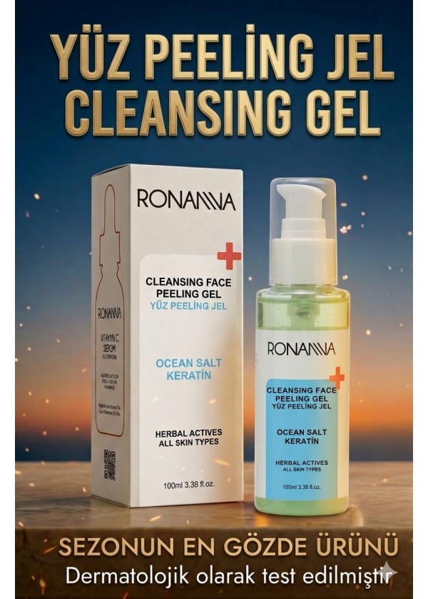 Ronanna Yüz Peeling Jel - Okyanus Tuzu Ve Keratin Içerikli, Arındırıcı Ve Aydınlatıcı - 100ml