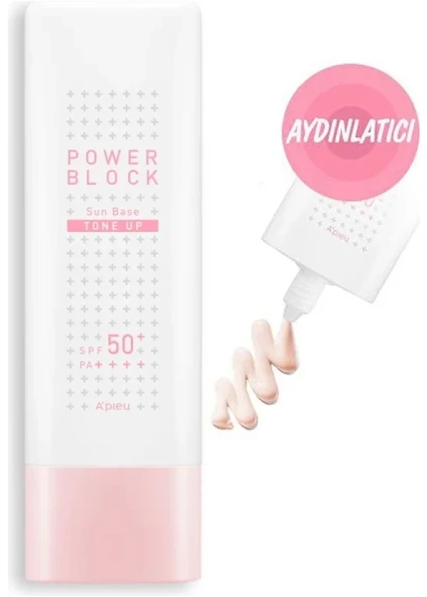 Missha Türkiye MİSSHA Ton Eşitleyici Aydınlatıcı Güneş Kremi 50ml A'PIEU Power Block Tone Up Base Pink SPF50+/PA++++