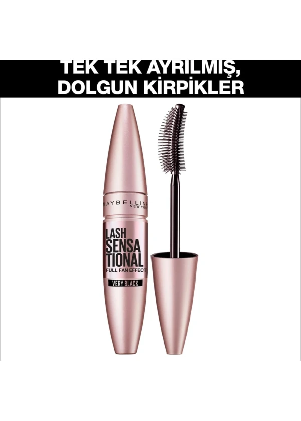 Maybelline New York Lash Sensational Yelpaze Etkili Siyah Maskara